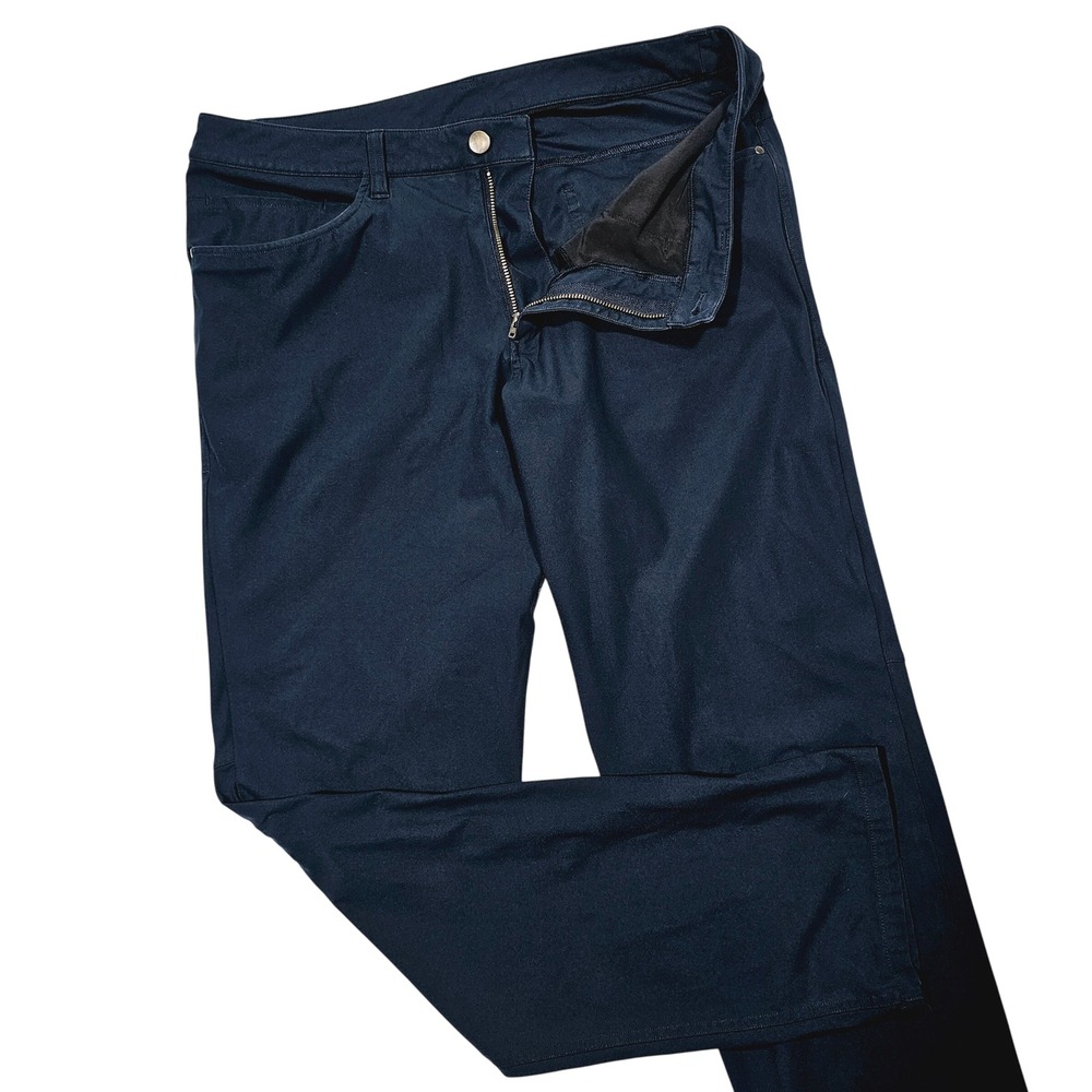 Lululemon ABC Pants Mens 34x31 Navy Blue Straight Technical Commuter Activewear